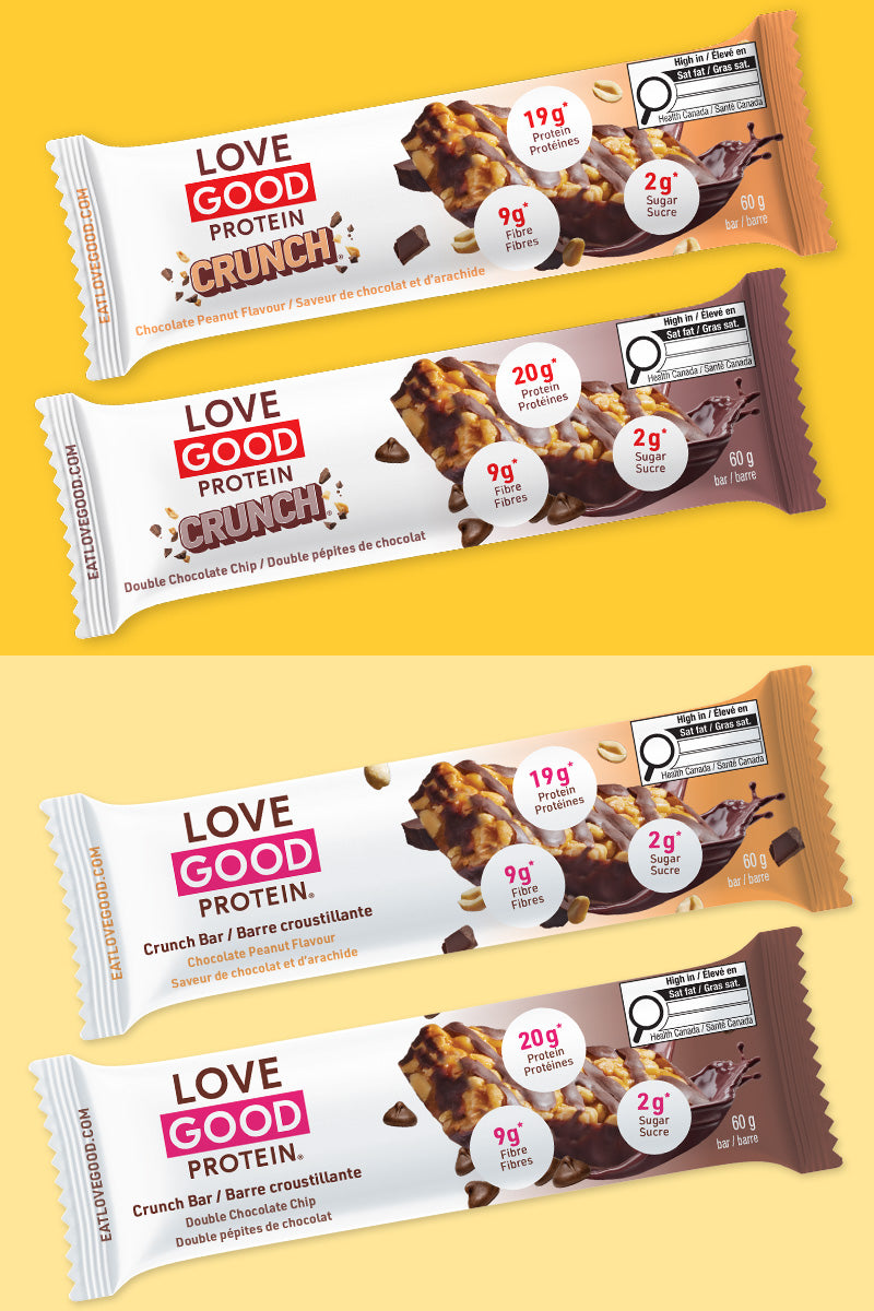 Love Good Protein CRUNCH High Protein Low Sugar Keto Friendly Nutty bars